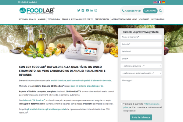 sito web di CDR FoodLab